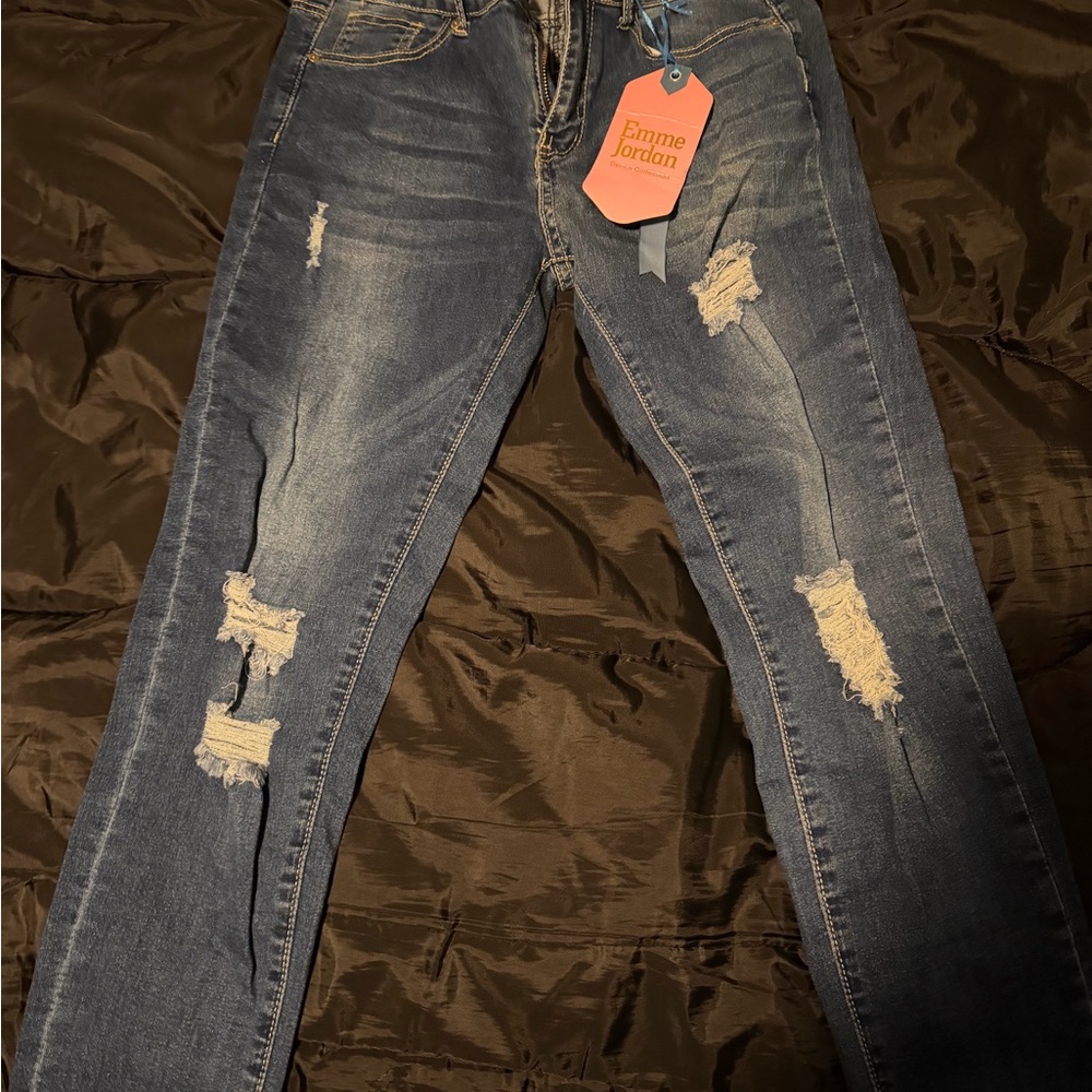 Jordan Women's Distressed Blue Skinny Jeans